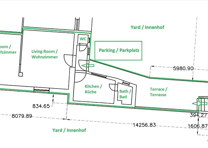 At Park, Luxurioese Mit Terrasse Und Parkplatz Im Herzen Von Appartamento