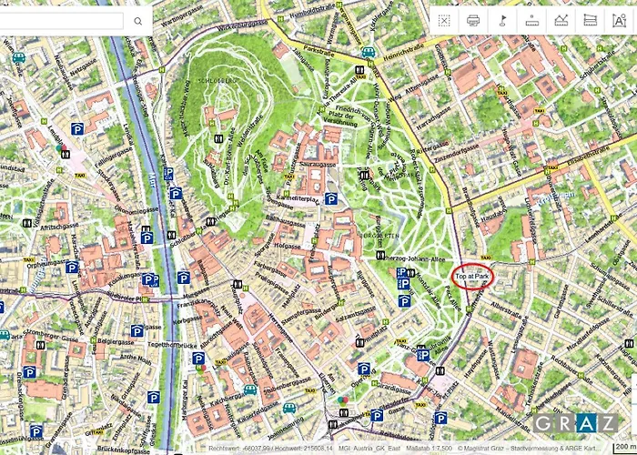 At Park, Luxuriöse Mit Terrasse Und Parkplatz Im Herzen Von Apartment *